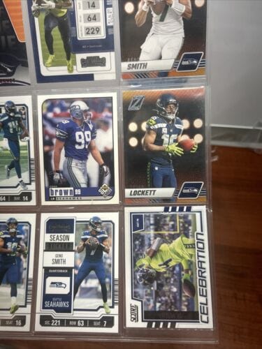 Cheap Sneaks Footwear/Sports Cards Football Card Seattle Seahawks 9 Card NFL Lot 2023 Optic,Zenith,Contenders
