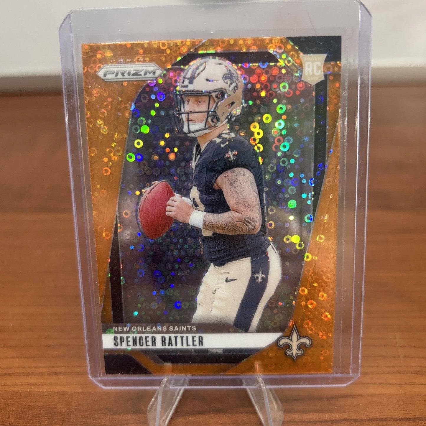 Cheap Sneaks Footwear/Sports Cards Football Card Spencer Rattler (RC)2024 Panini Prize Orange Disco Prizm #388 N.O. Sai