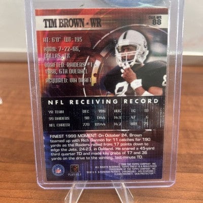Cheap Sneaks Footwear/Sports Cards Football Card Tim Brown 2000 Topps Finest Refractor #88 Football Card Raiders HOF