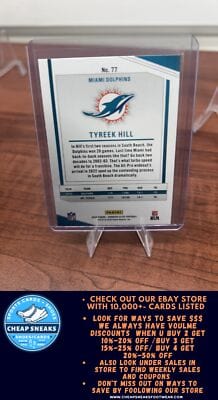 Cheap Sneaks Footwear/Sports Cards Football Card Tyreek Hill 2024 Donruss Elite #77 Miami Dolphins