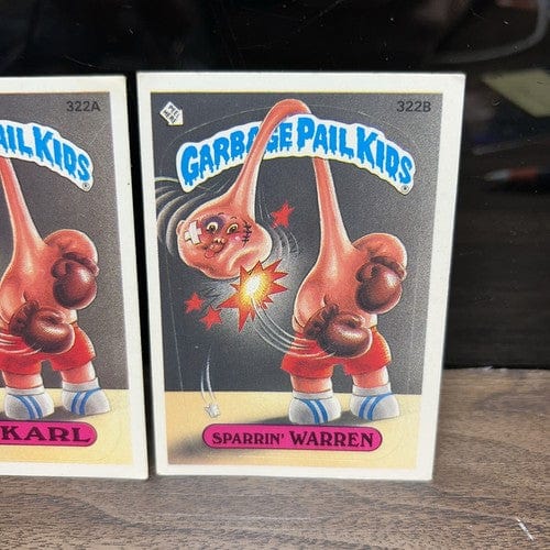 Cheap Sneaks Footwear/Sports Cards Garbage Pail Card Garbage Pail Kids 1987 K.O.'D Karl #322a and Sparrin Warren #322b Topp