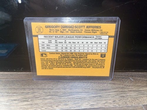 Cheap Sneaks Footwear/Sports Cards Gregg Jefferies Rookie 3 Card Lot 88 89 Donruss Rated RookiTopps All S