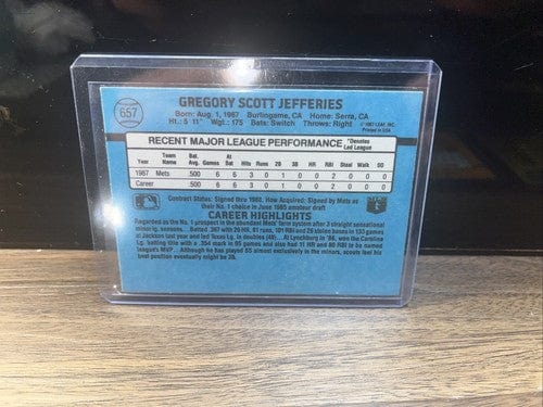 Cheap Sneaks Footwear/Sports Cards Gregg Jefferies Rookie 3 Card Lot 88 89 Donruss Rated RookiTopps All S