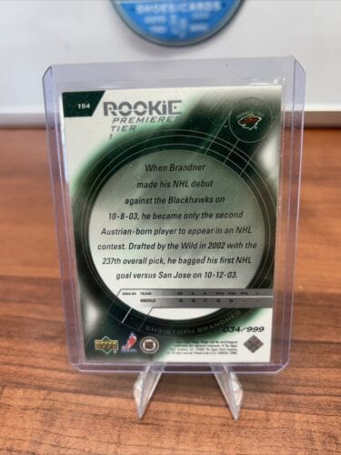 Cheap Sneaks Footwear/Sports Cards Hockey Card 2003-04 Upper Deck Trilogy Wild Hockey Card #154 Christoph Brandner RC