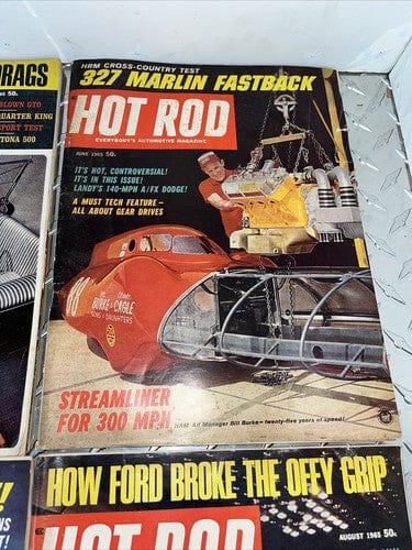 Cheap Sneaks Footwear/Sports Cards Hot Rod Magazine 4 Issue Lot May1965-Aug1965