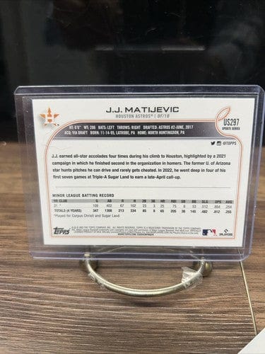 Cheap Sneaks Footwear/Sports Cards J.J. MATIJEVIC RC 2022 TOPPS UPDATE Series FLAGSHIP ROOKIE Card #US297