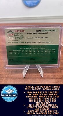 Cheap Sneaks Footwear/Sports Cards Jake Bird RC 2023 Topps Chrome Platinum Anniversary #114 Colorado Rock