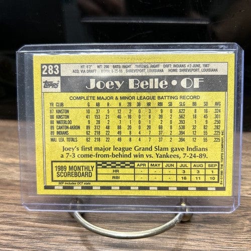 Cheap Sneaks Footwear/Sports Cards Joey “ALBERT”Belle 1990 Topps Rookie Baseball Card#283 Cleveland I