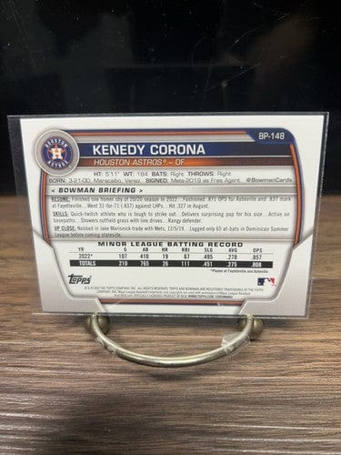 Cheap Sneaks Footwear/Sports Cards Kenny Corona 1st Rookie Card RC 2023 Bowman Prospects BP-148 Houston A