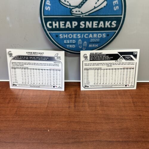 Cheap Sneaks Footwear/Sports Cards Kris Bryant 2 Cars Lot 2023 Topps Series One, 22 Topps Update Series C