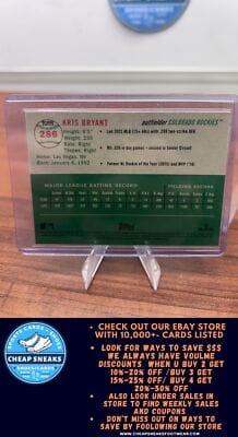Cheap Sneaks Footwear/Sports Cards Kris Bryant 2023 Topps Chrome Platinum Anniversary #286 Colorado Rocki