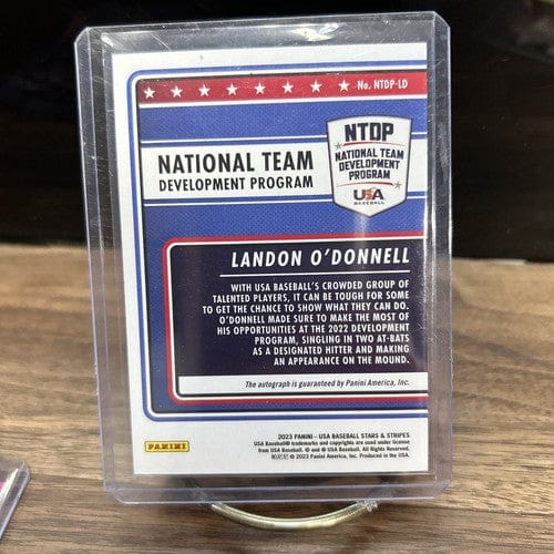Cheap Sneaks Footwear/Sports Cards LANDON O’DONNELL 2023 Panini USA Stars & Stripes AUTO Team Developme
