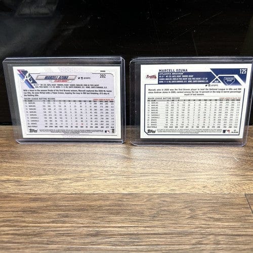 Cheap Sneaks Footwear/Sports Cards Marcel Ozuna Lot(2) 2021 Topps Chrome Prison Refractor 23 Series 1 Ba