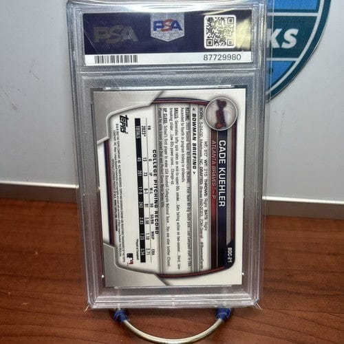 Cheap Sneaks Footwear/Sports Cards PSA 8 CADE KUEHLER /125 2023 1ST BOWMAN CHROME DRAFT AQUA LUNAR REFRAC