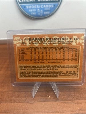 Cheap Sneaks Footwear/Sports Cards Rafael Palmeiro 1988 O-Pee-Chee #186 Chicago Cubs Baseball Card NM