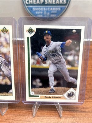 Cheap Sneaks Footwear/Sports Cards Randy Johnson 1990,1992 Upper Deck #563 #376 Lot(2) Mariners