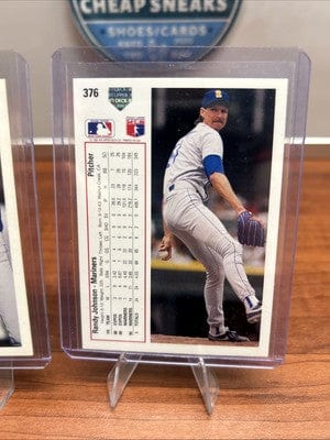 Cheap Sneaks Footwear/Sports Cards Randy Johnson 1990,1992 Upper Deck #563 #376 Lot(2) Mariners