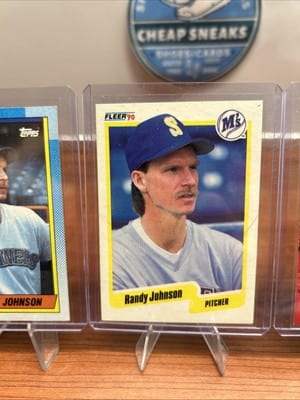 Cheap Sneaks Footwear/Sports Cards Randy Johnson Seattle Mariners HOF 3 Card Lot 1990 Topps,Fleer,Donruss