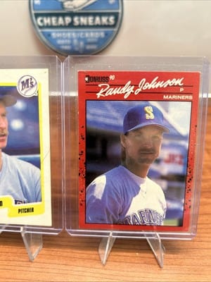 Cheap Sneaks Footwear/Sports Cards Randy Johnson Seattle Mariners HOF 3 Card Lot 1990 Topps,Fleer,Donruss