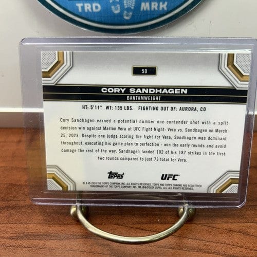 Cheap Sneaks Footwear/Sports Cards UFC Card 2024 Topps Chrome UFC #50 Cory Sandhagen