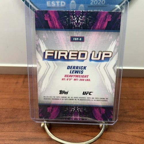 Cheap Sneaks Footwear/Sports Cards UFC Card 2024 Topps Chrome UFC Derrick Lewis Fired Up FDP-8 Insert Card