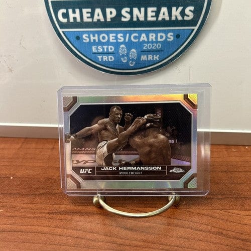 Cheap Sneaks Footwear/Sports Cards UFC Card JACK HERMANSSON 2024 TOPPS CHROME UFC SEPIA REFRACTOR Card #83 Middlew