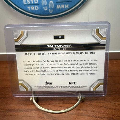 Cheap Sneaks Footwear/Sports Cards UFC Card Tai Tuivasa Heavyweight 2024 Topps Chrome UFC Fighting Card #183 Base