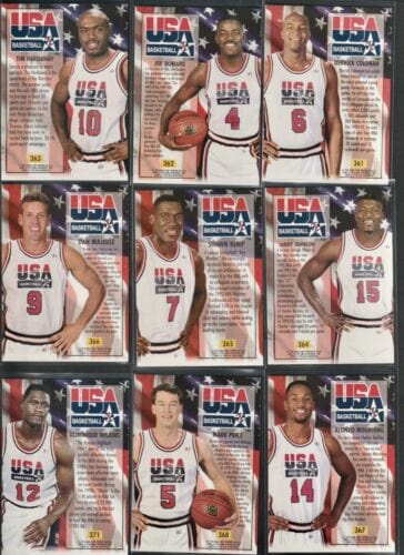 Cheap Sneaks Footwear/Sports Cards USA Basketball Fleer Ultra 93-94 9 Card Lot Larry Johnson, Tim Hardawa