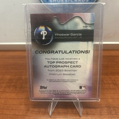 Cheap Sneaks Footwear/Sports Cards Yhoswar Garcia 2023 Bowman Platinum Orange Foilboard Refractor Auto /2