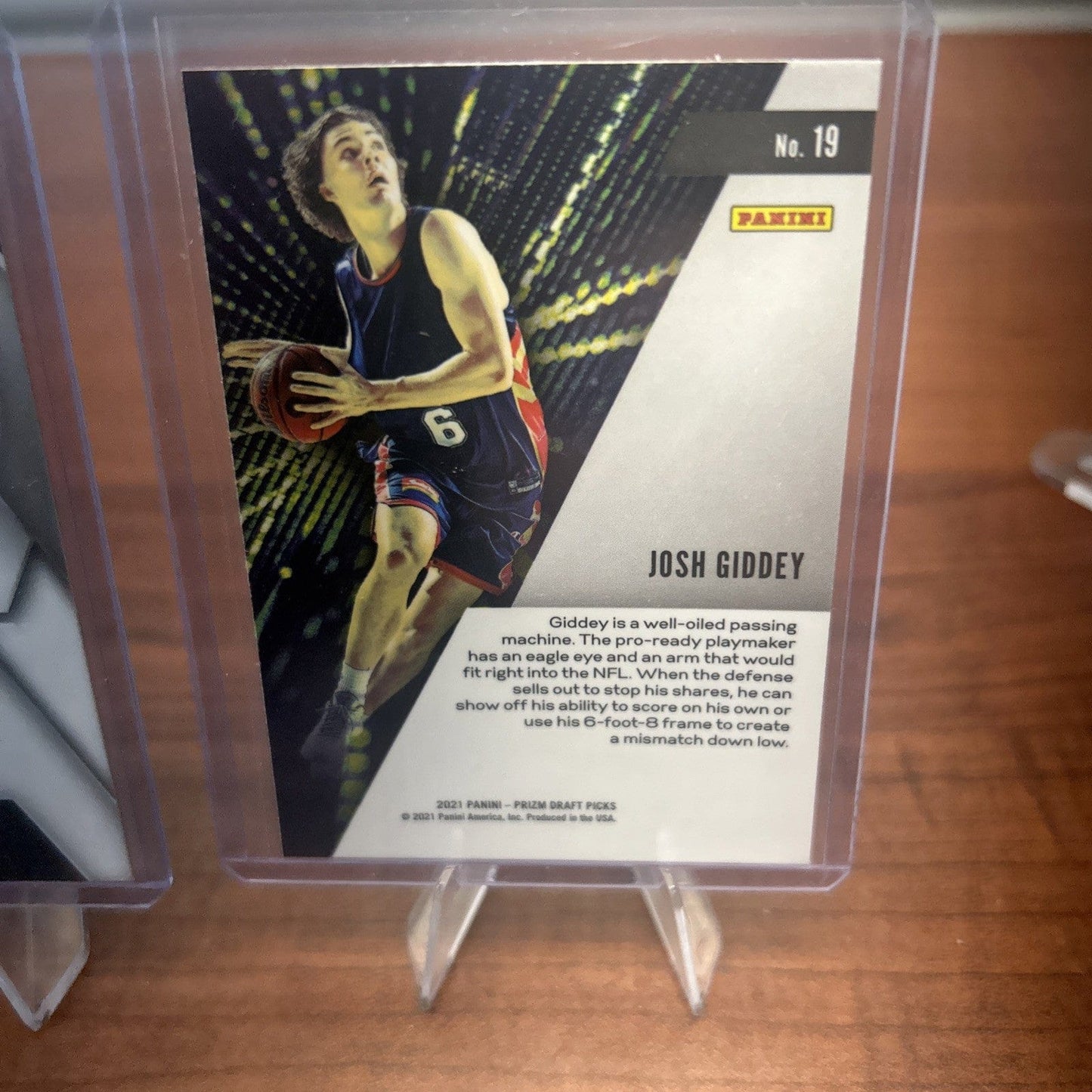 JOSH GIDDEY Green Holo Prizm 2021 Panini Prizm Draft Picks RC #17 + Bo