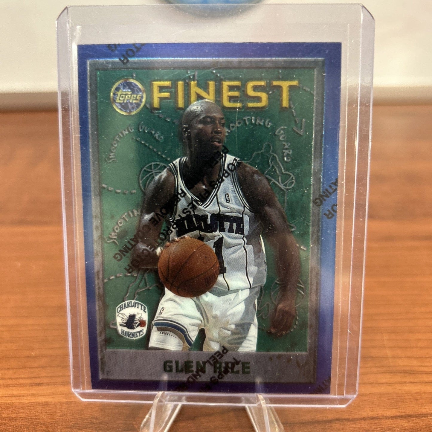 Glen Rice 1995-96 Topps Finest #189 Charlotte Hornets Basketball Card
