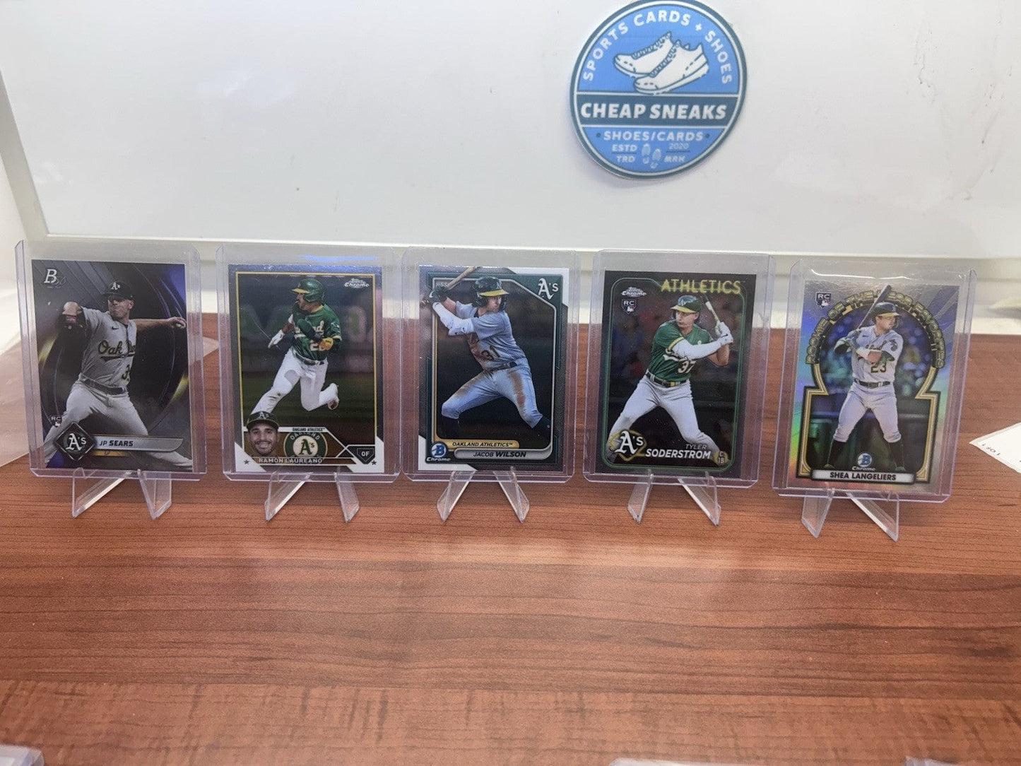 Athletics (RC) 2023-24 Topps Chrome, 22-24 Bowman Lot Jacob Wilson, La