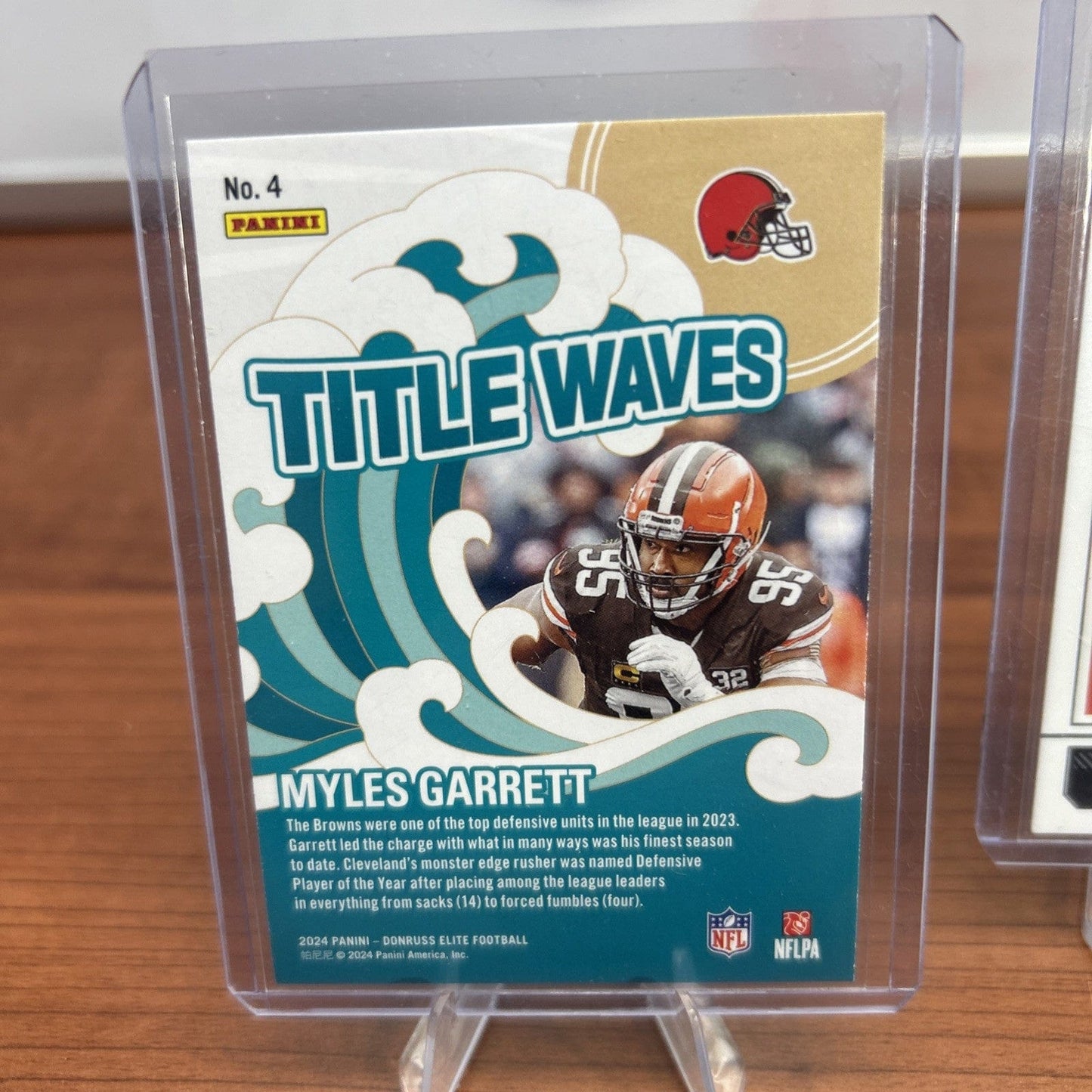 Myles Garrett 2024 Panini Elite Title Waves 2023 Defensive POY #4 Cle