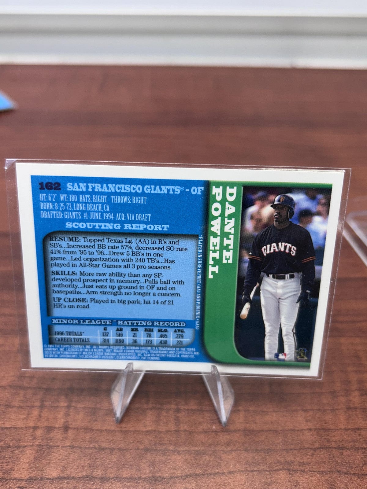Dante Powell 1997 Bowman Chrome #162 San Francisco Giants