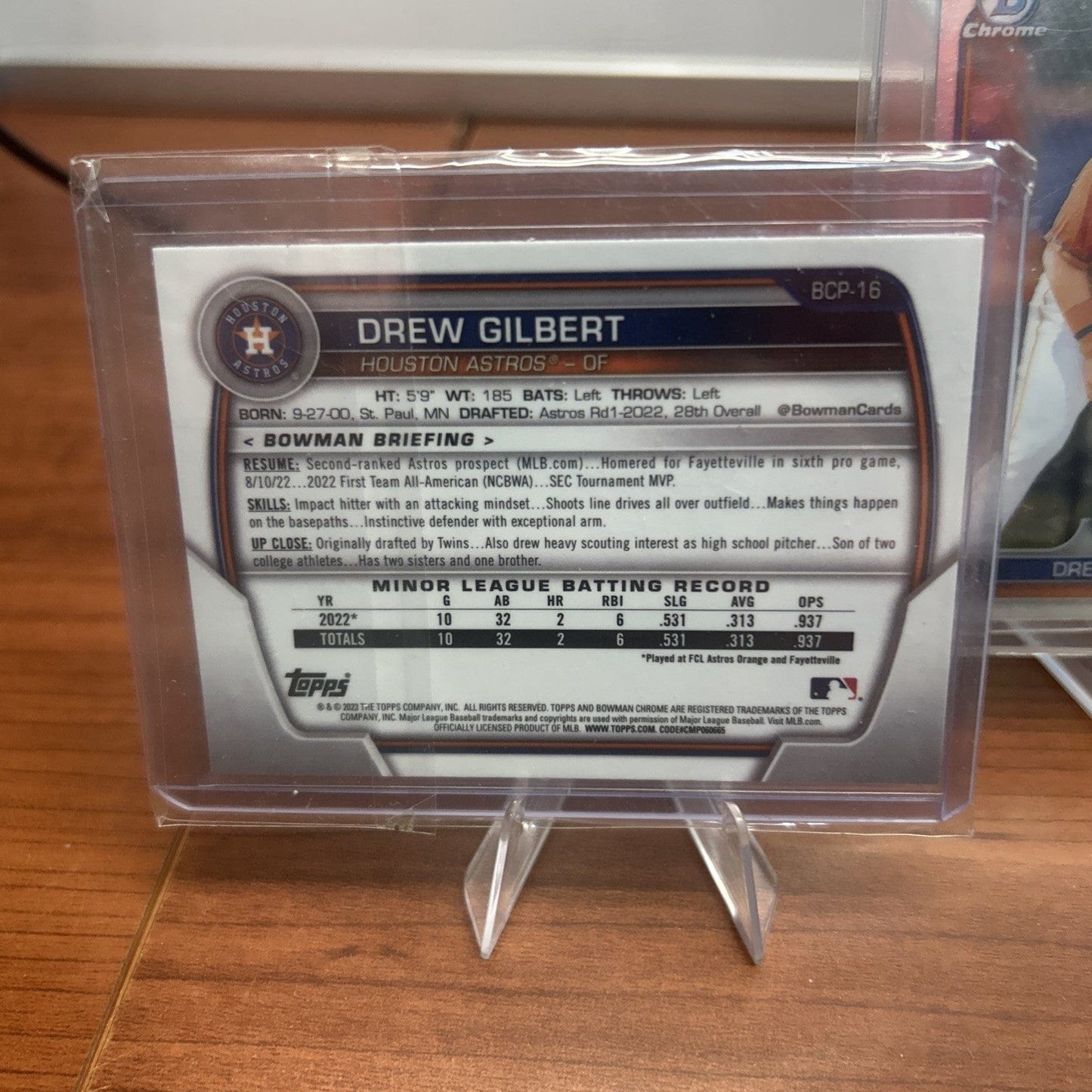 Drew Gilbert 2023 Bowman Chrome BCP-16
