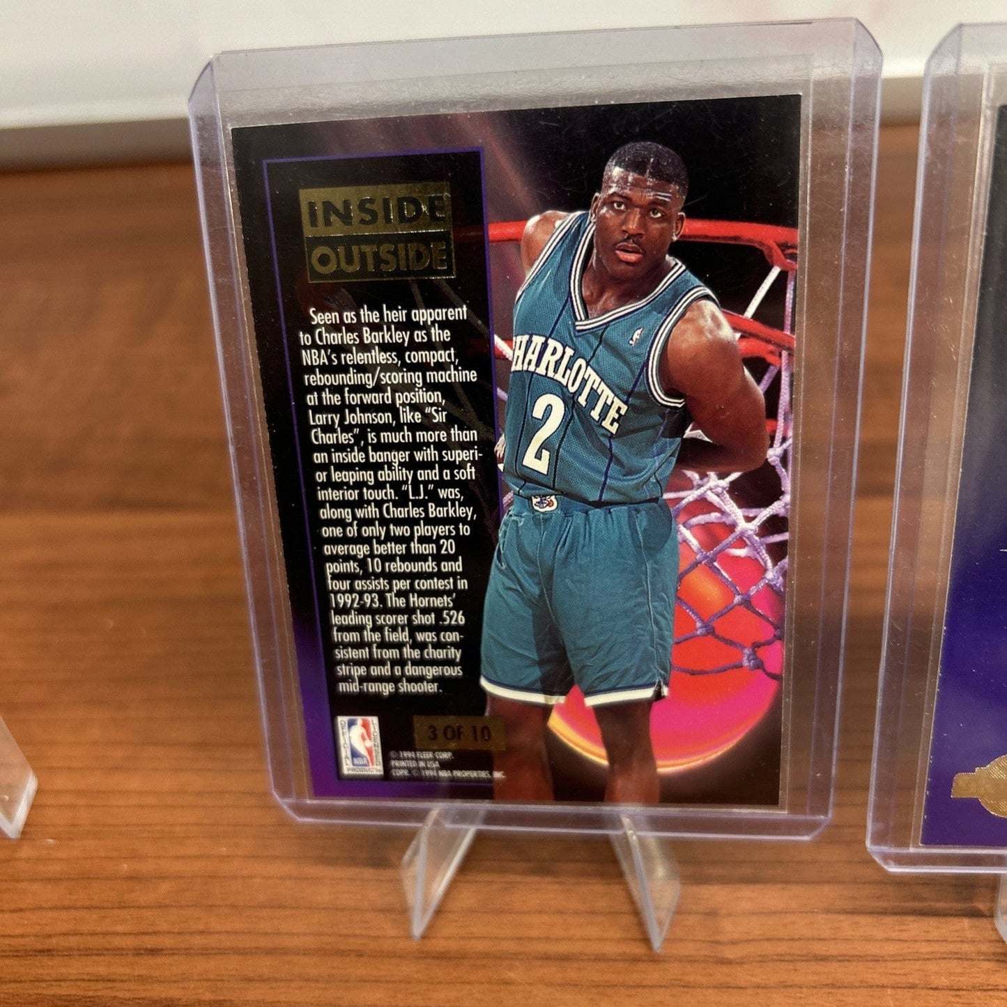 Larry Johnson 1993-94 Ultra Inside/Outside Charlotte Hornets Basketbal