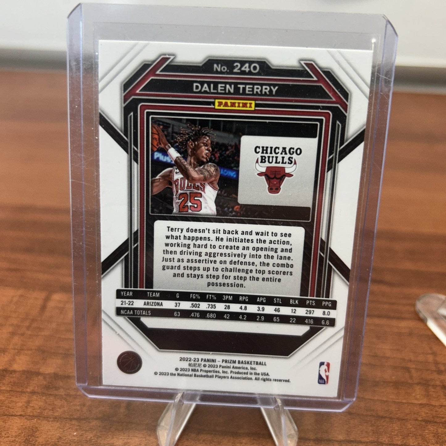 2022-23 Panini Prizm Dalen Terry Rookie #240 Chicago Bulls