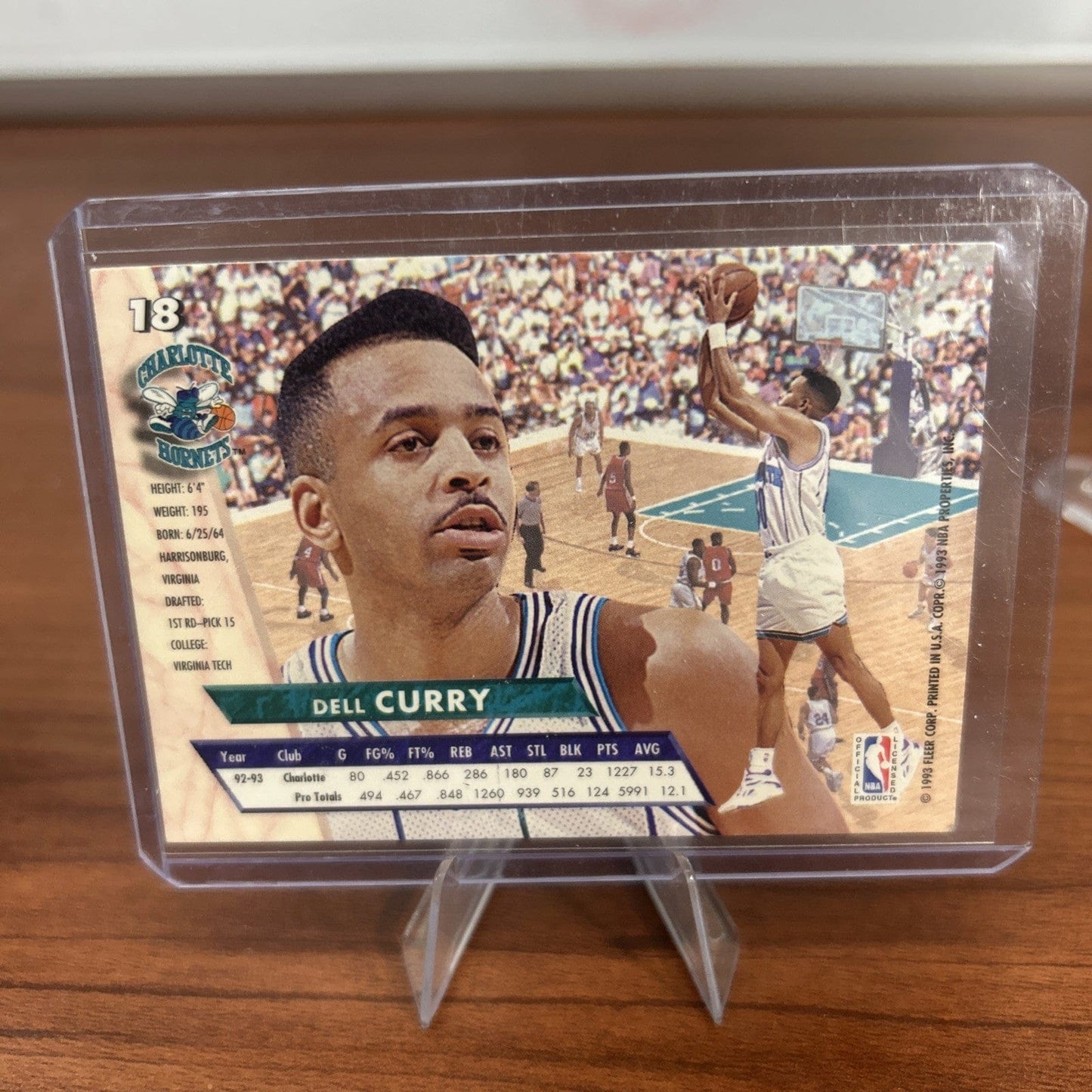 Dell Curry 1994-95 SkyBox Premium Charlotte Hornets Basketball Card #1
