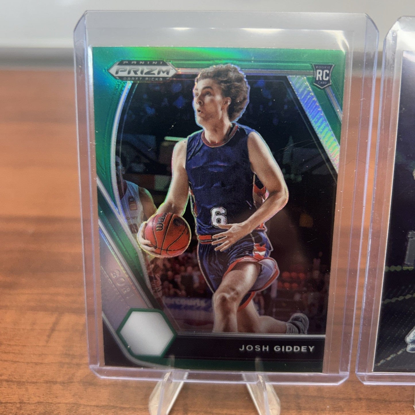 JOSH GIDDEY Green Holo Prizm 2021 Panini Prizm Draft Picks RC #17 + Bo