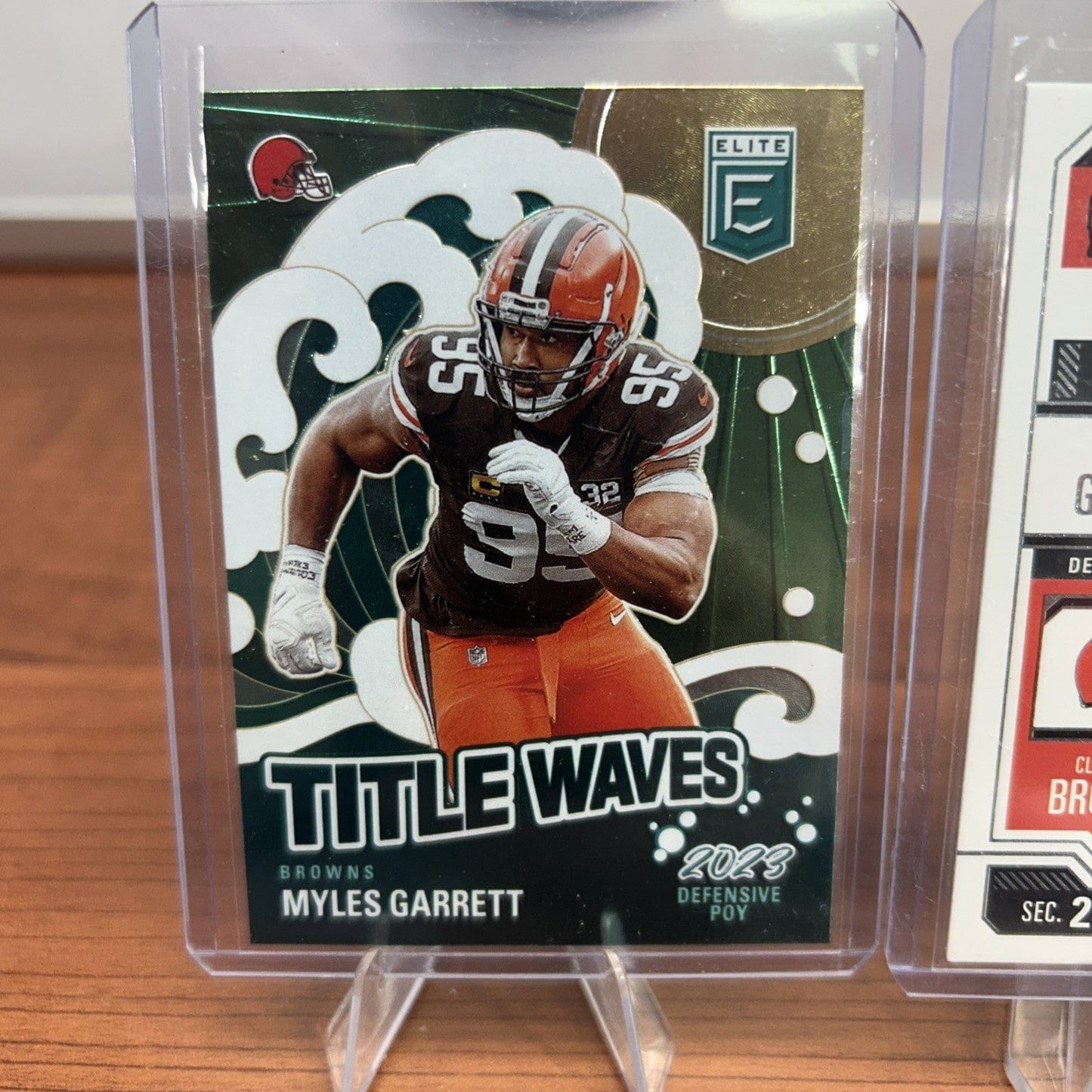 Myles Garrett 2024 Panini Elite Title Waves 2023 Defensive POY #4 Cle