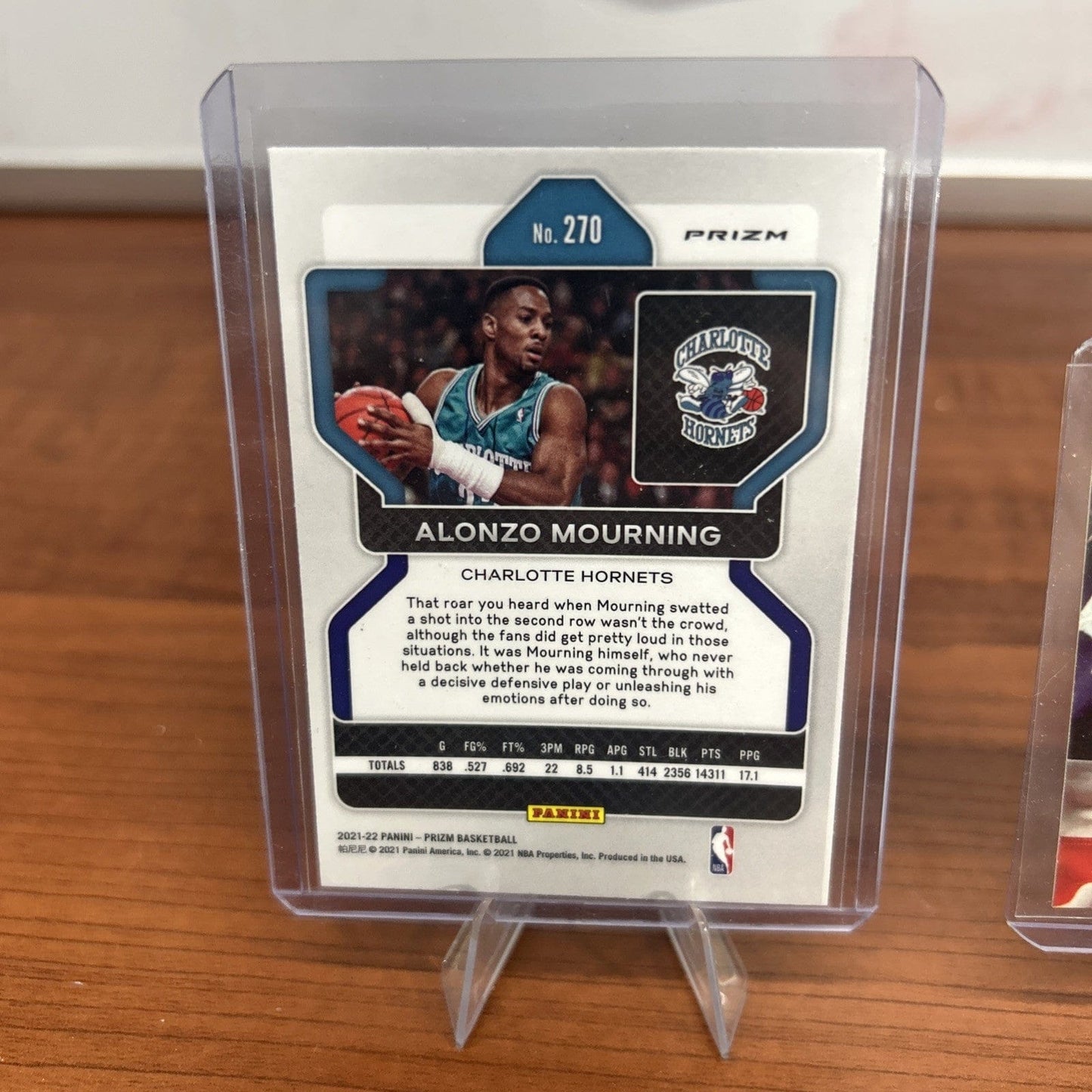 Alonzo Mourning 2021-22 PRIZM Basketball RED WHITE & BLUE Charlotte Ho