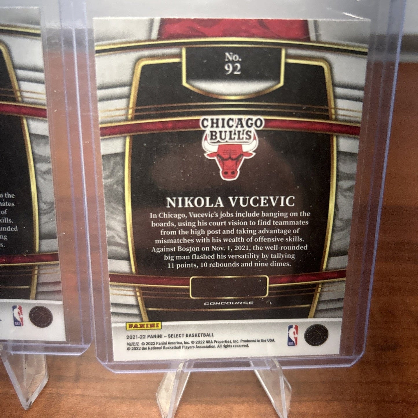 Nikola Vucevic 2021-22 Panini Select Basketball #92 Chicago Bulls +Bo