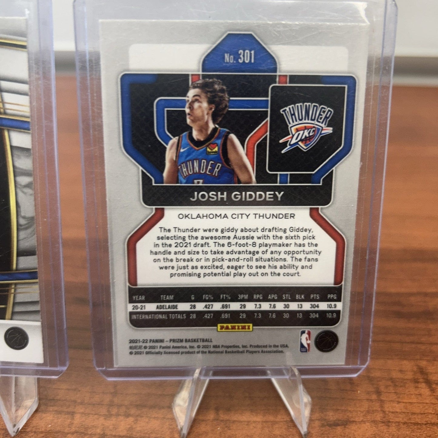 Josh Giddey (RC)2021-22 Panini Select Concourse Shimmer Prizm #58 +Bon