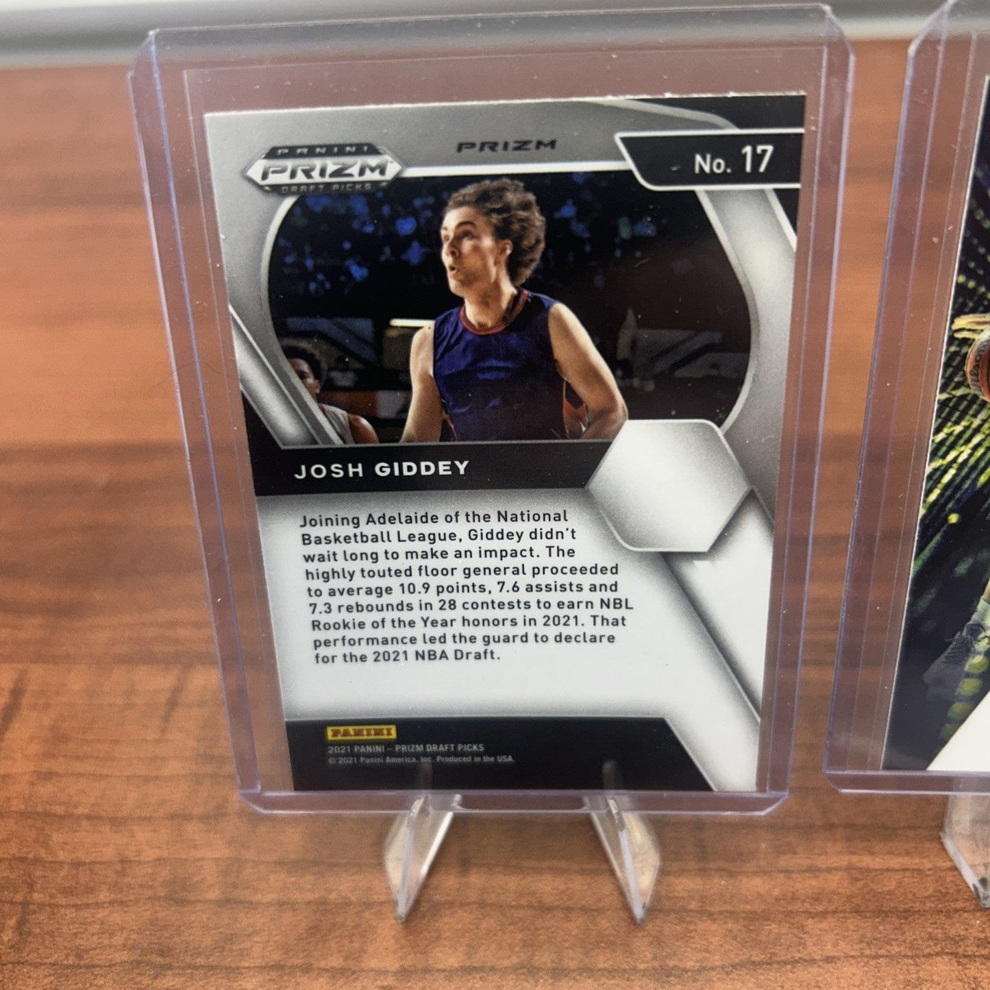 JOSH GIDDEY Green Holo Prizm 2021 Panini Prizm Draft Picks RC #17 + Bo