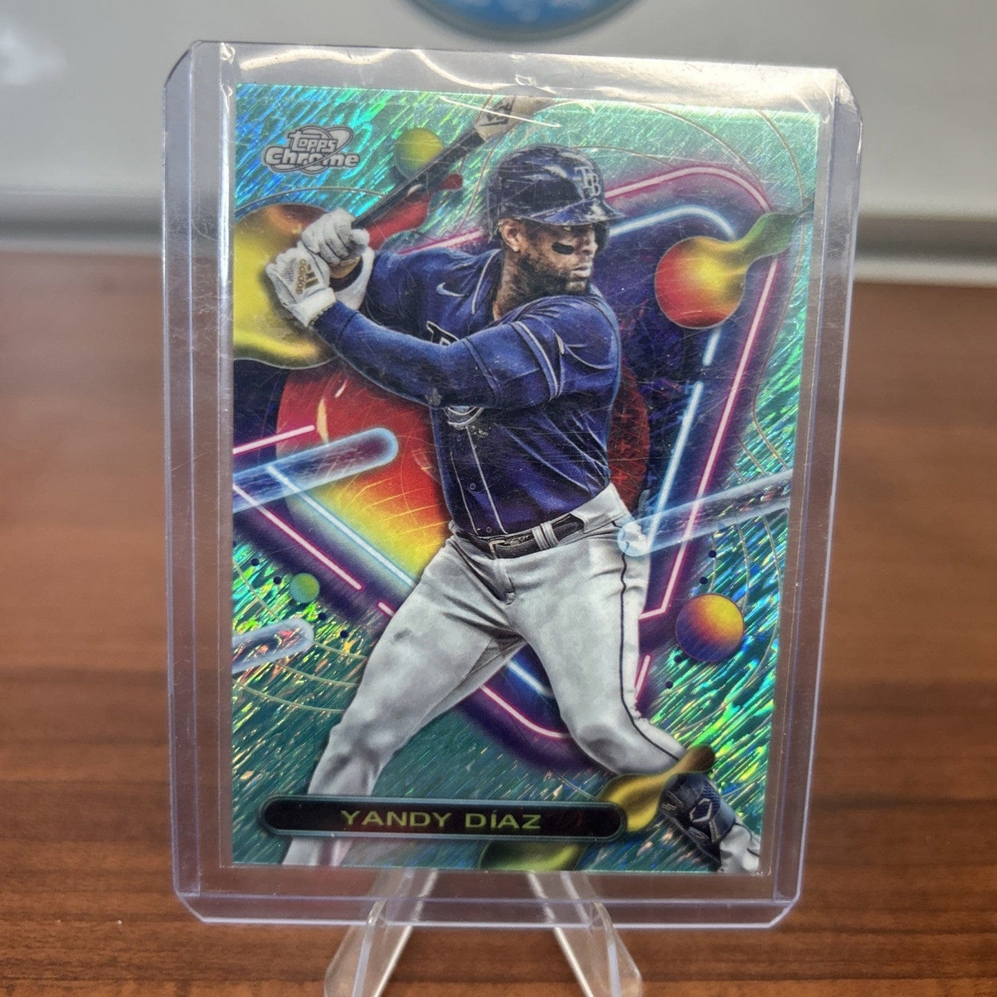 Yandy Diaz 2023 Topps Cosmic Chrome Aqua Equinox Refractor Tampa Bay S