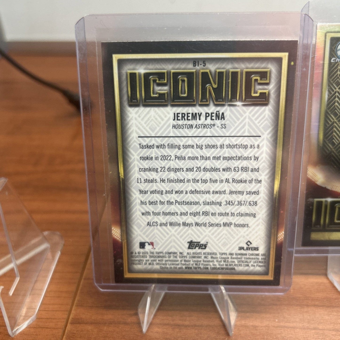 2023 Bowman Chrome-Iconic-Jeremy Peña #BI-5