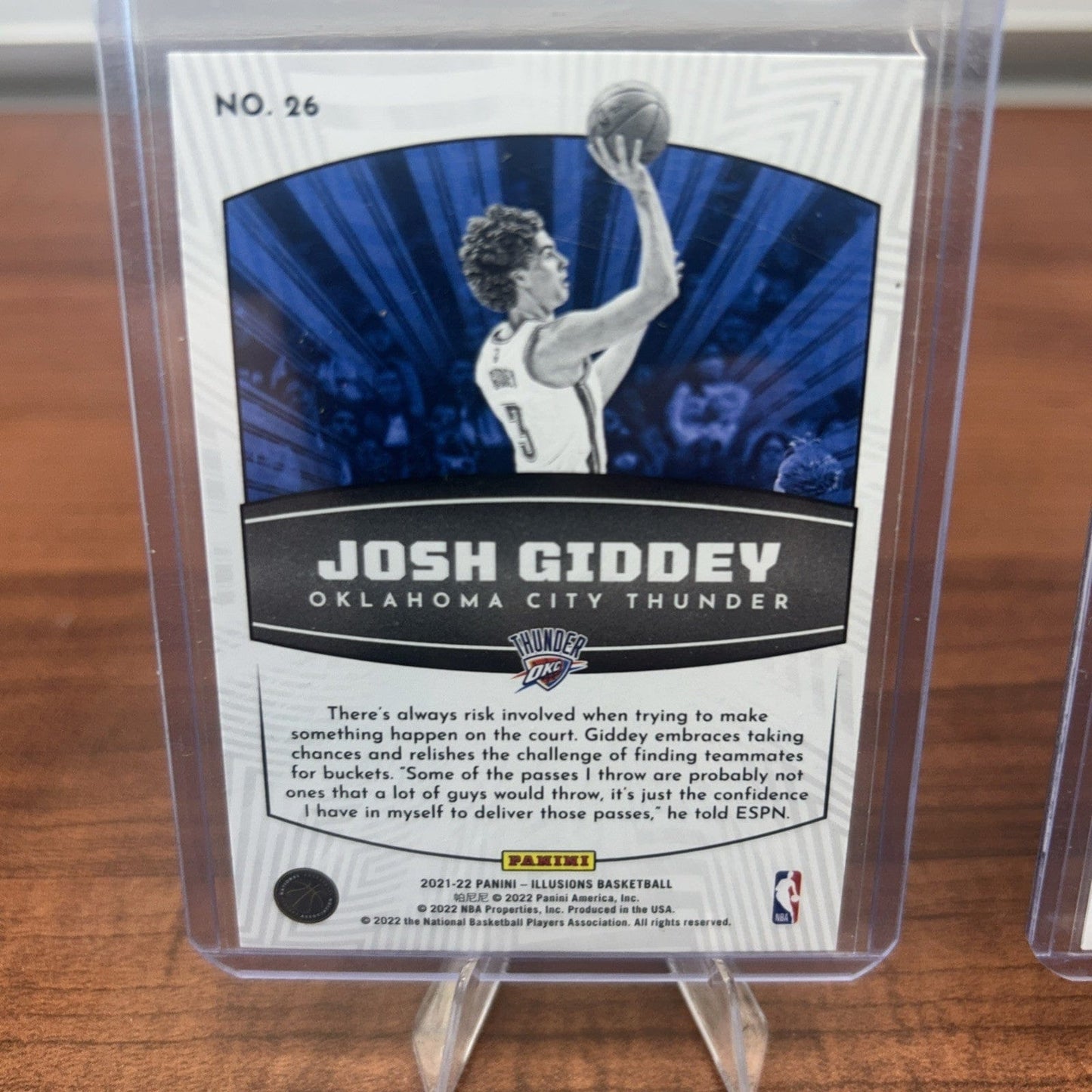 Josh Giddey (RC) 2021-22 Panini Illusions - Operation Detonation #26+B