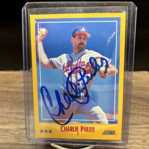 Charlie Puleo Atlanta Braves 1988 Score Autograph Card #454  In Person
