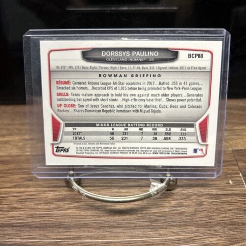 2013 Bowman Chrome Prospects Dorssys Paulino #BCP88 Cleveland Indians