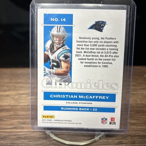 Christian McCaffrey #14  2021 Panini Chronicles San Francisco 49Ers Pa